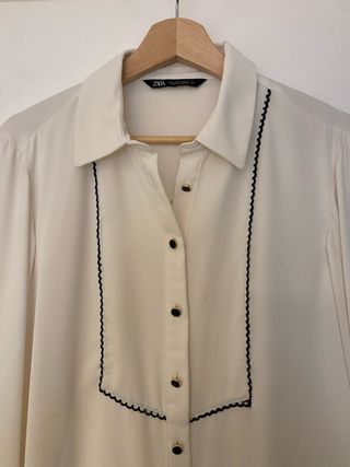 Blusa Zara Blanca Talla S nueva