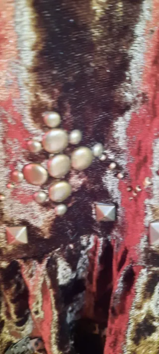 Gonna Luisa Spagnoli Tg 46 Marrone/Oro