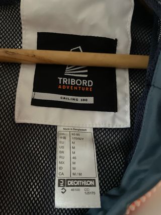 Chaqueta Tribord gris y blanca
