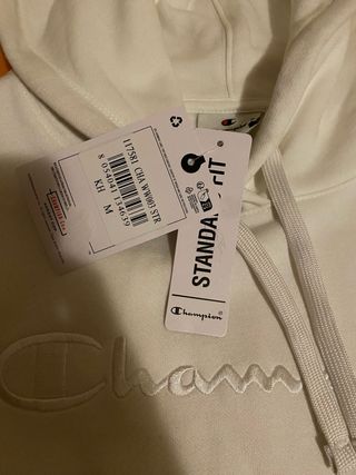 Felpa Champion bianca/panna donna