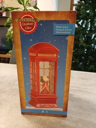 Cabina Telefonica Natalizia LED Lumineo