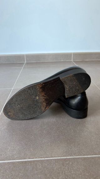 Mocasines de piel negros talla 44