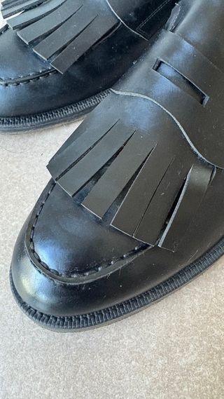 Mocasines de piel negros talla 44