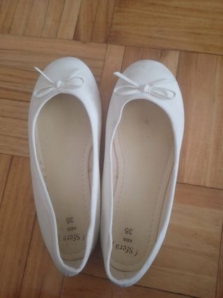 Manoletinas Sfera Kids blancas talla 35