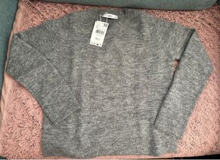Sudadera Mango Gris Talla XS