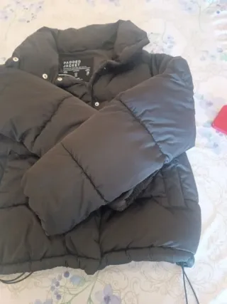 Cazadora Stradivarius negra mujer invierno