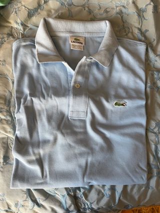 Polo Lacoste uomo cotone azzurro