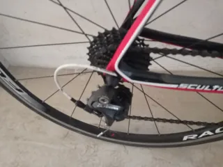 Bicicleta Carretera Carbono Merida Roja