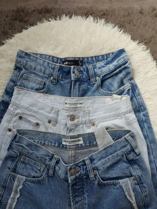 3 jeans Vaqueros Pull&Bear y New Yorker. T36