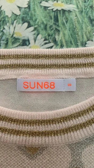 Maglia Sun68 tg S cuori oro e rosa