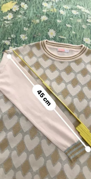 Maglia Sun68 tg S cuori oro e rosa