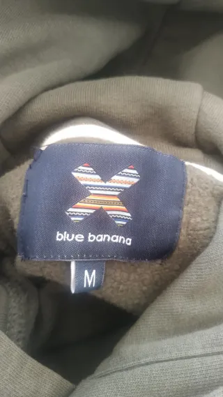 Sudadera Blue Banana Talla M Verde Patch X