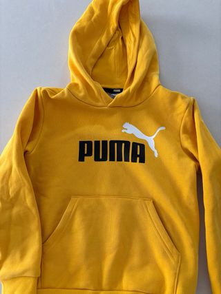 Sudadera Puma niño amarilla. Talla 7-8