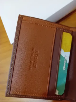 Cartera monedero piel