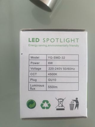 Lámpara de techo + 3 Bombillas LED