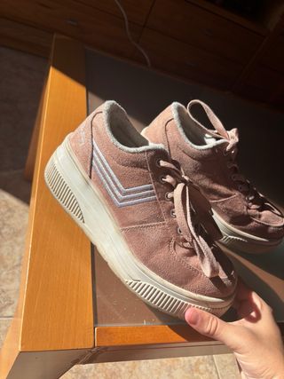 Bambas niña rosa y blancas