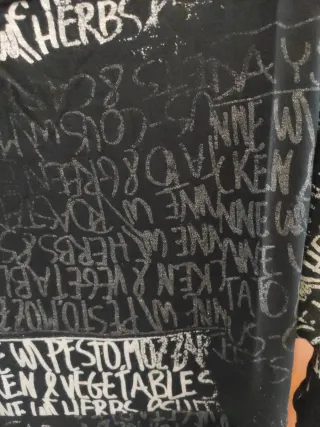 Camiseta larga estampada letras