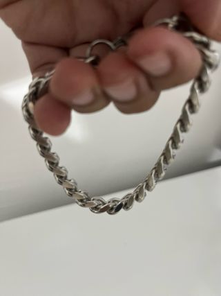 Pulsera Acero Gruesa Hombre Plata