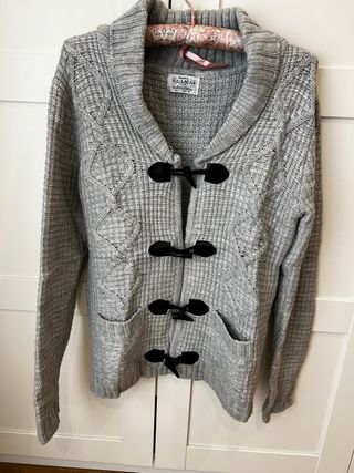 Cárdigan Pull&Bear gris talla L