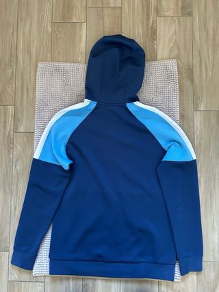 Felpa con cappuccio Gym King blu e bianca