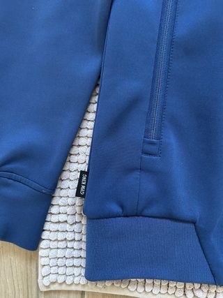 Felpa con cappuccio Gym King blu e bianca