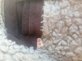 Abrigo piel forro borreguito vintage