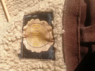 Abrigo piel forro borreguito vintage