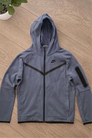 Felpa Nike con cappuccio zip blu/grigio