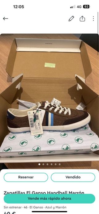 Zapatillas El Ganso Handball Marrón Talla 46