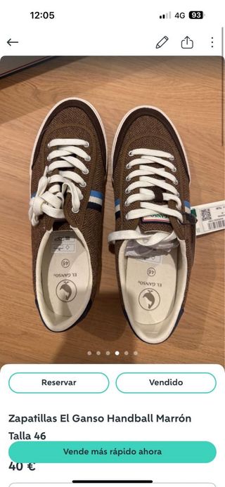 Zapatillas El Ganso Handball Marrón Talla 46