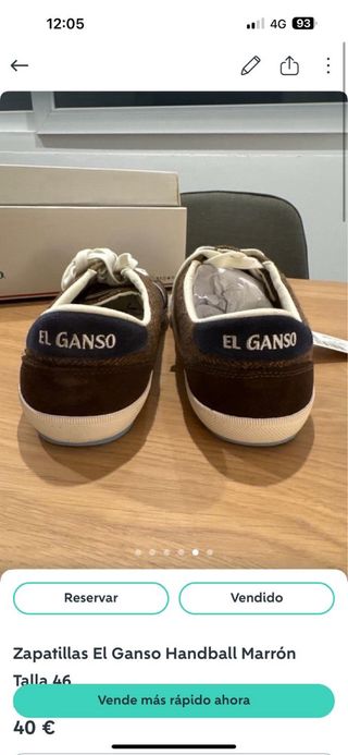 Zapatillas El Ganso Handball Marrón Talla 46