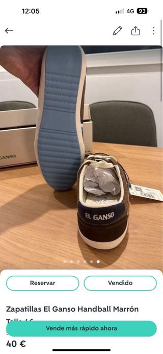 Zapatillas El Ganso Handball Marrón Talla 46