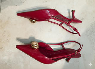 Scarpe slingback rosse Mango Tg 38 bordeaux
