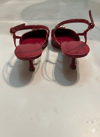 Scarpe slingback rosse Mango Tg 38 bordeaux