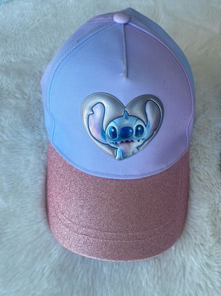 Lote gorras de Stitch purpurina