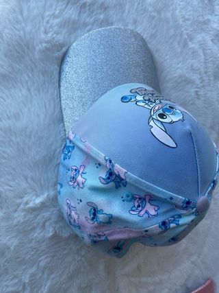 Lote gorras de Stitch purpurina