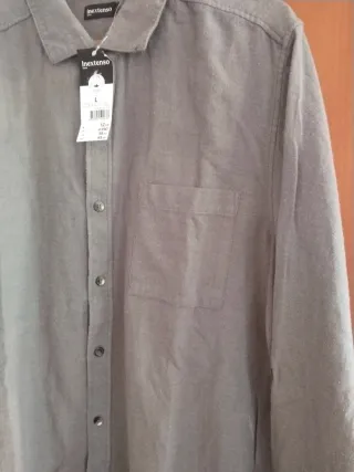 Camisa Camina Hombre Talla L Gris