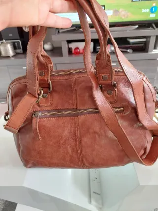 Bolso de cuero Biba marrón