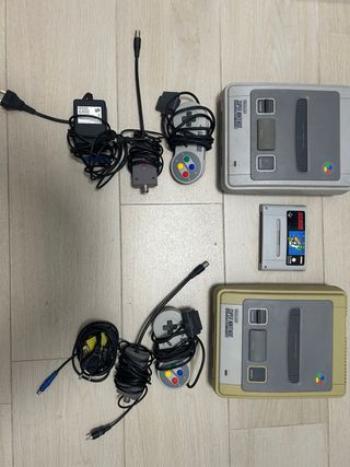 2 Super Nintendo SNES + Super Mario World