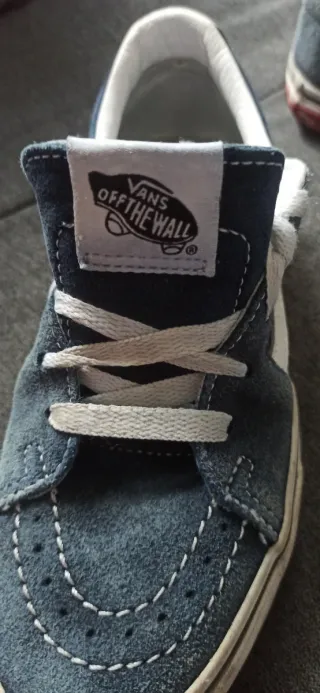 Zapatillas Vans Azules y Blancas