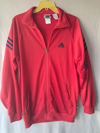 Chaqueta Adidas Roja con Rayas talla 176