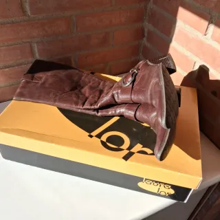 Botas altas vintage de piel mujer Laura Lor