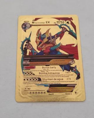 Pokemon M Ash Greninja EX Carta Dorada