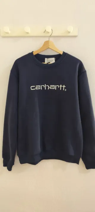 Sudadera Carhartt azul logo bordado