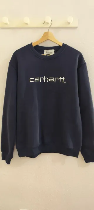 Sudadera Carhartt azul logo bordado