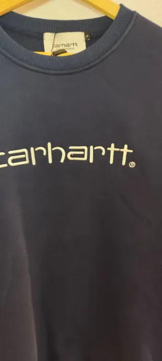 Sudadera Carhartt azul logo bordado