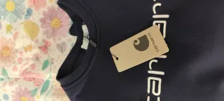 Sudadera Carhartt azul logo bordado