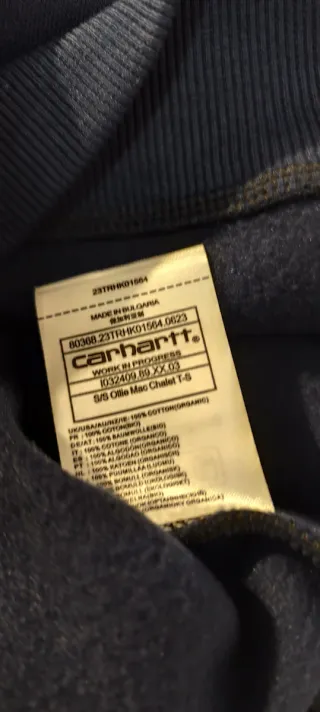 Sudadera Carhartt azul logo bordado