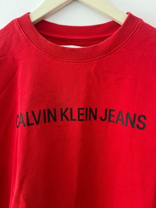 Sudadera Calvin Klein Jeans Roja Talla L