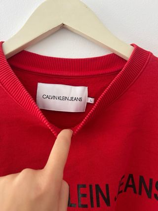 Sudadera Calvin Klein Jeans Roja Talla L